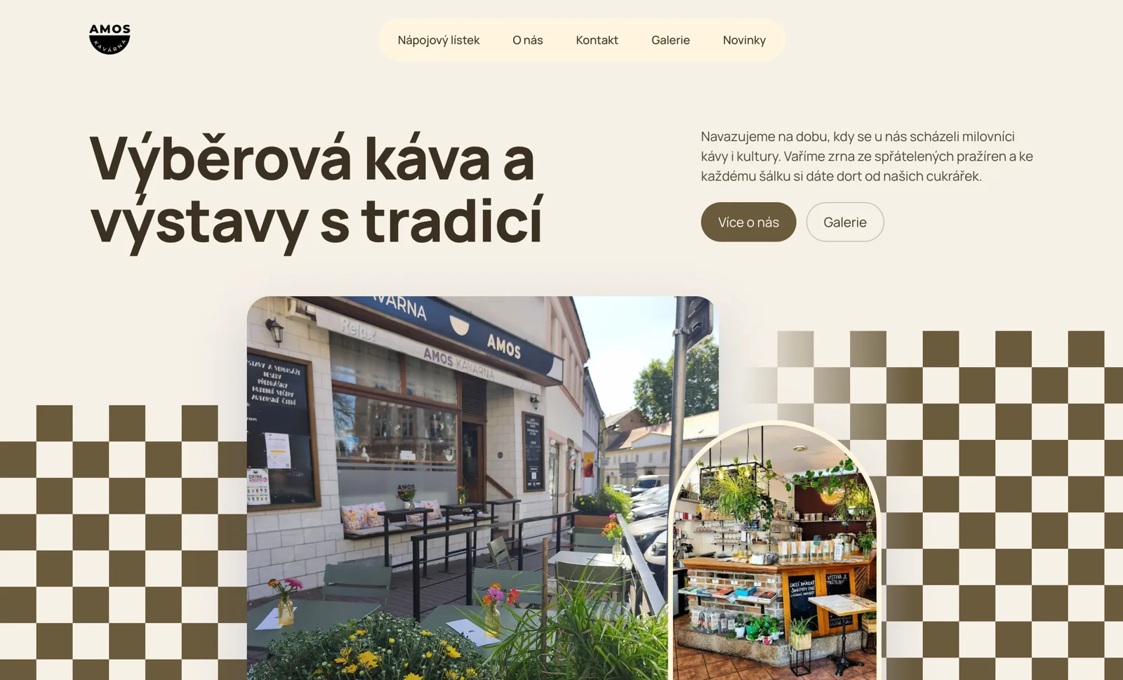 Náhled webu Kavárna Amos