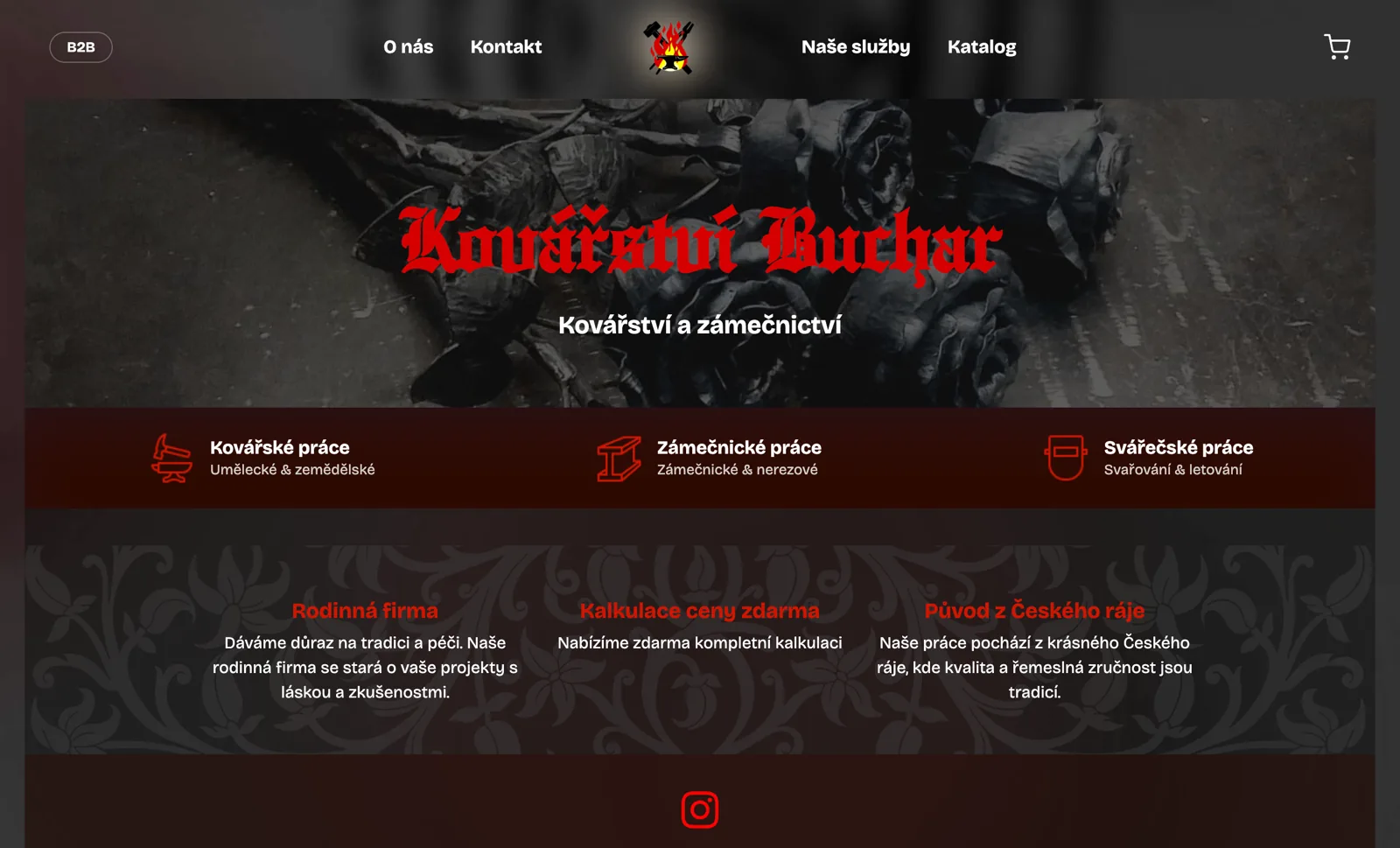 Náhled webu Kovářství Buchar